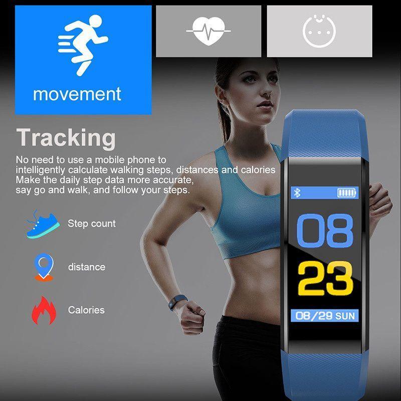 Smartwatch Heart Rate Blood Pressure Fitness Tracker Sport Watch