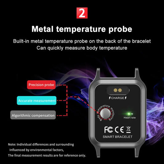 T96 Smartwatch Body Temperature Heart Rate Fitness Tracker