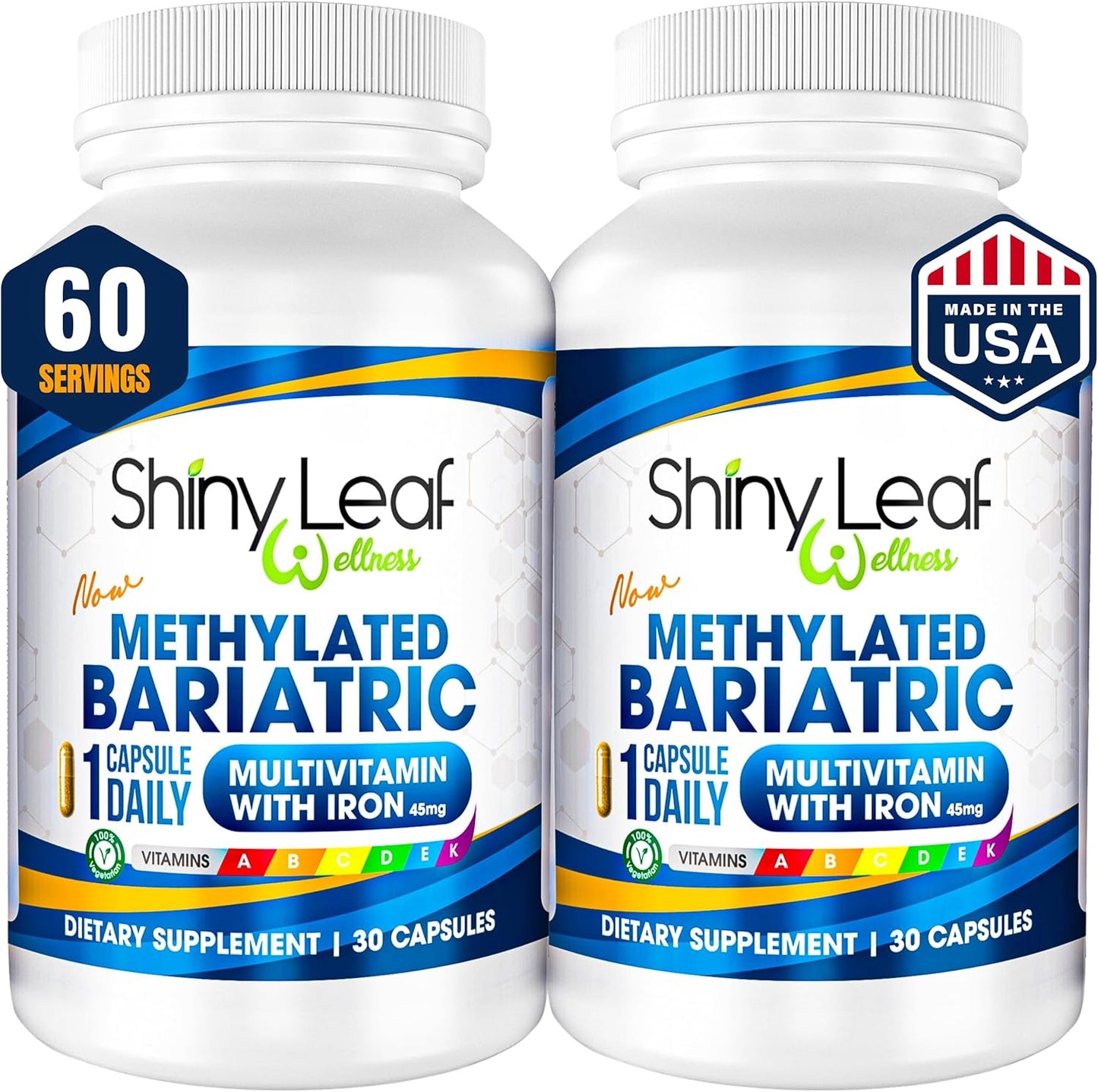 Methylated Bariatric Multivitamin with Iron Daily Capsules 45mg