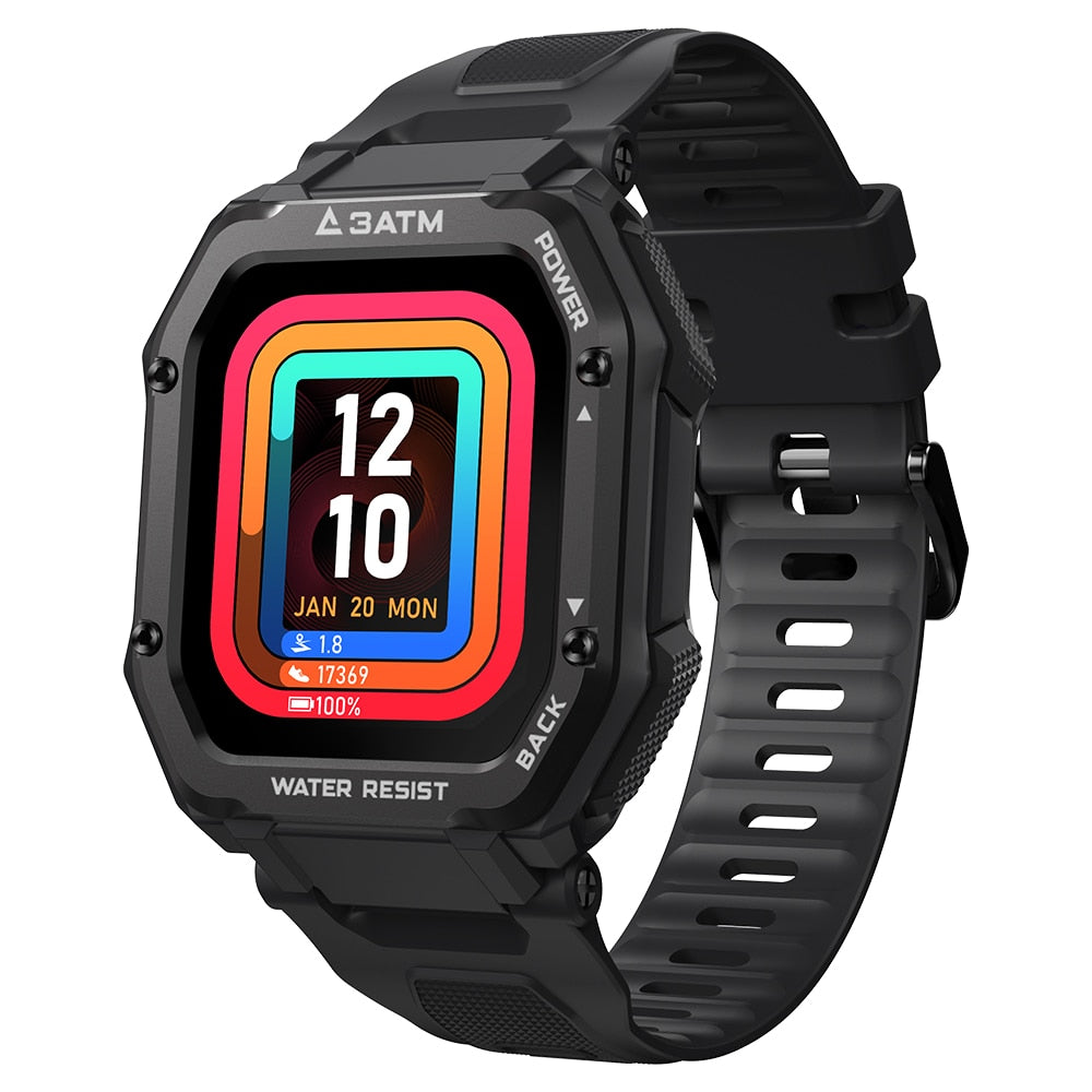 Rugged Smartwatch Waterproof Outdoor Sports Fitness Tracker