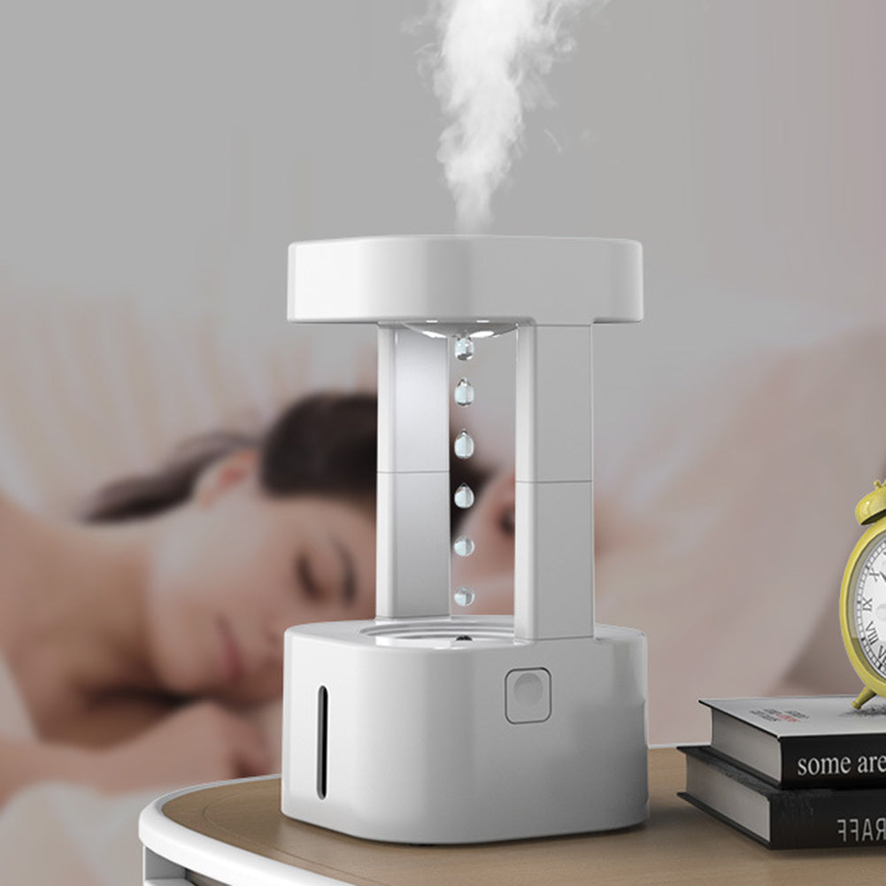 Anti-Gravity Water Drop Humidifier 580ml Quiet Mist Sprayer
