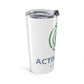 20oz Logo Travel Tumbler — Insulated Stainless Steel Cup with Spill-Resistant Lid