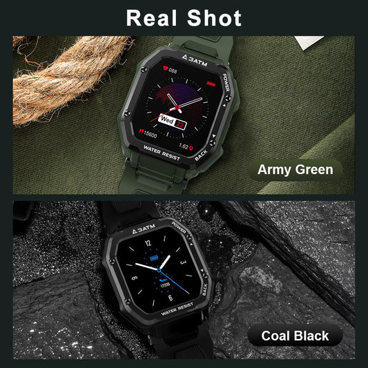 Rugged Smartwatch Waterproof Outdoor Sports Fitness Tracker