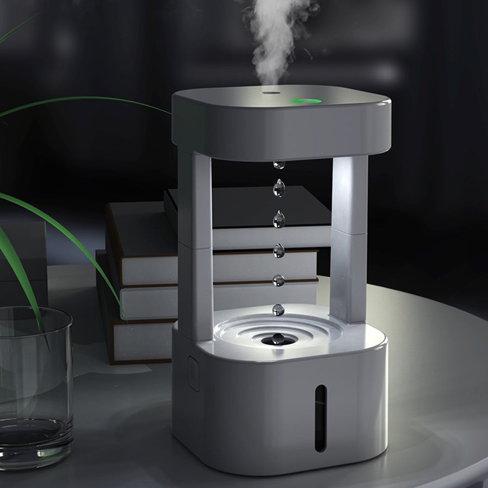 Anti-Gravity Water Drop Humidifier 580ml Quiet Mist Sprayer