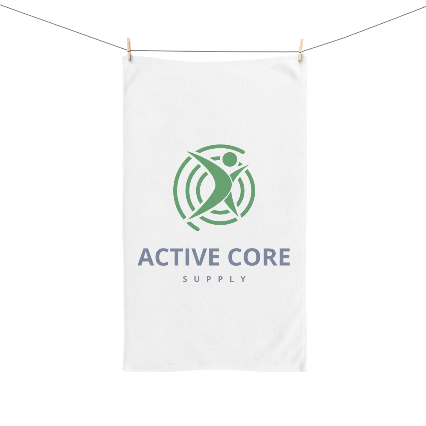 Active Core Supply Hand Towel — Fitness Logo Cotton Gym Towel