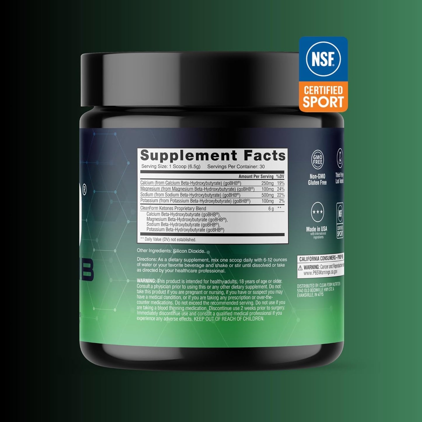 Exogenous Ketone Keto Energy Supplement Powder Formula
