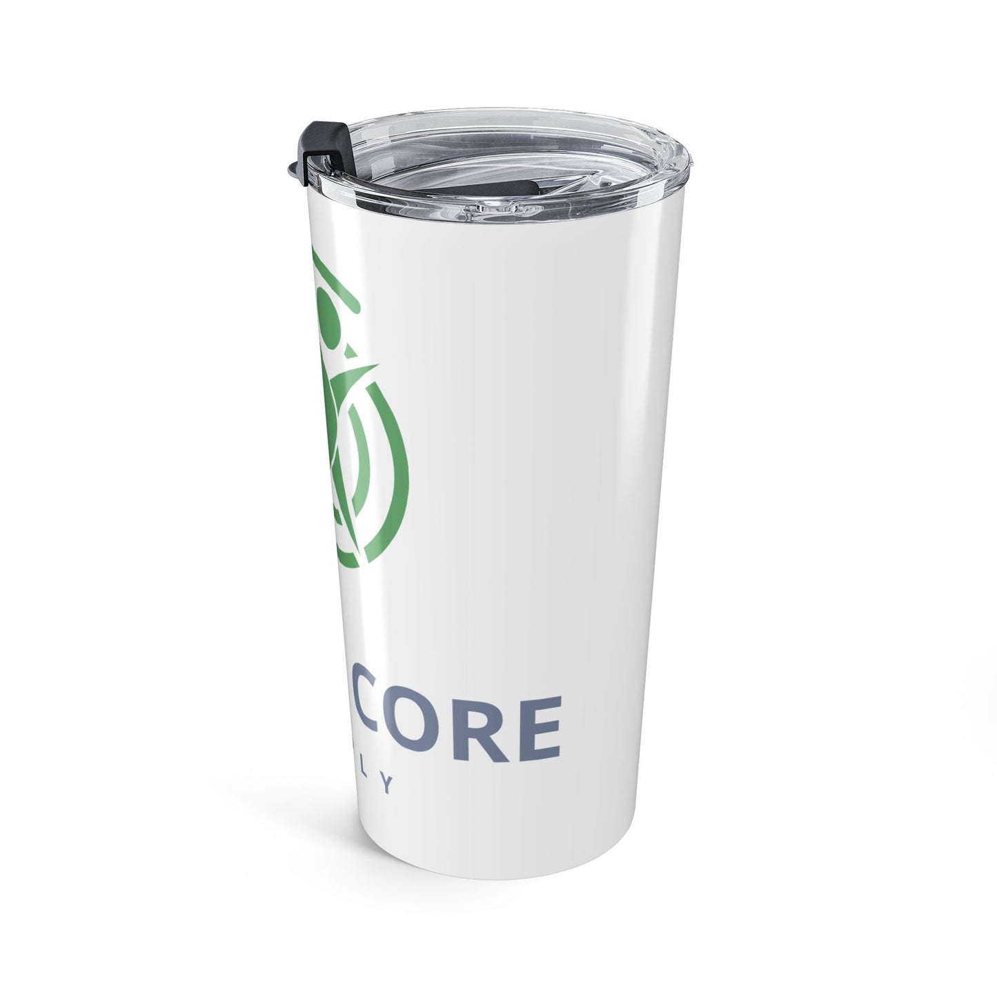 20oz Logo Travel Tumbler — Insulated Stainless Steel Cup with Spill-Resistant Lid