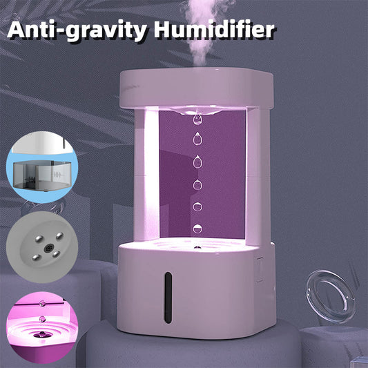 Anti-Gravity Water Drop Humidifier 580ml Quiet Mist Sprayer