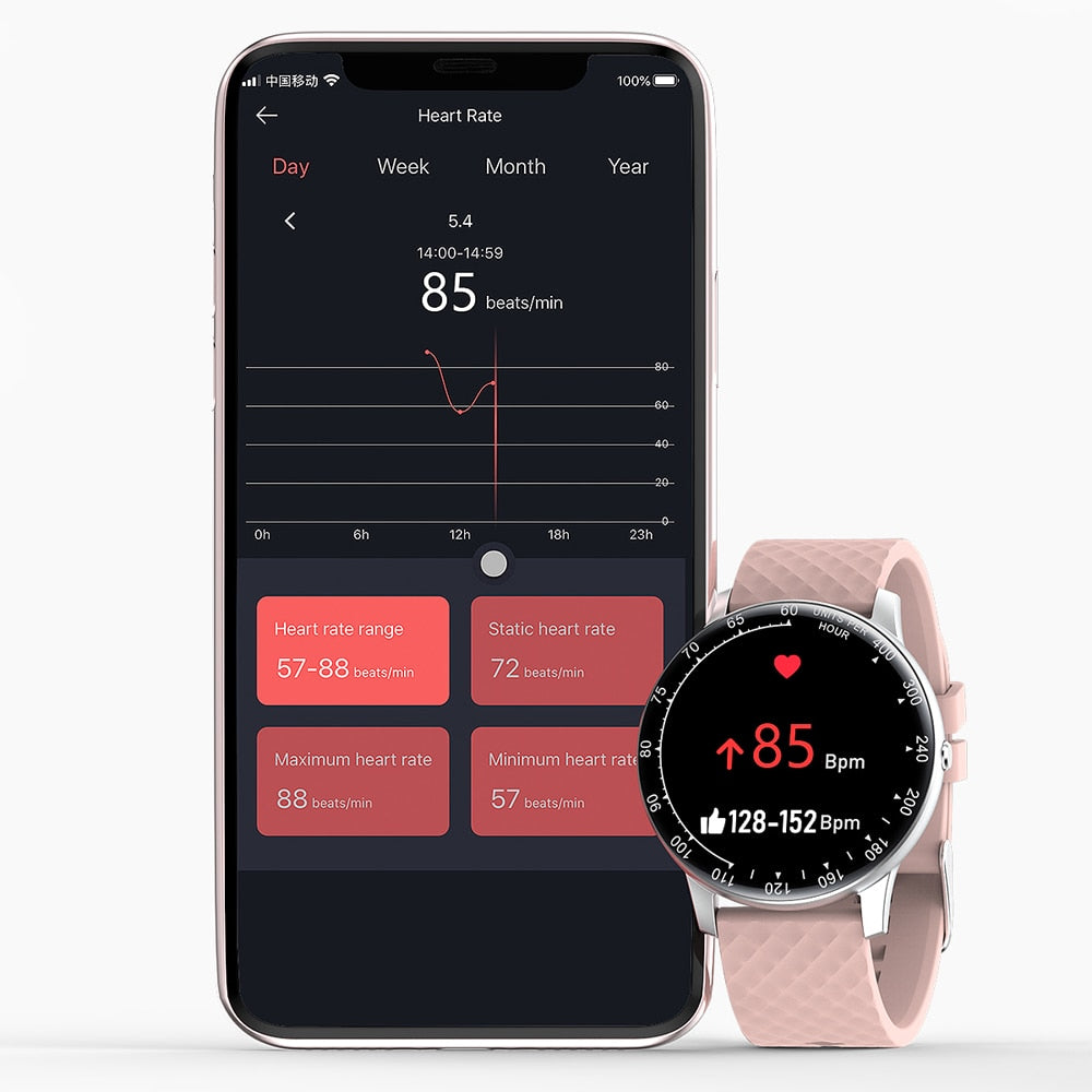 Smartwatch Heart Rate Blood Pressure Fitness Tracker Wearable