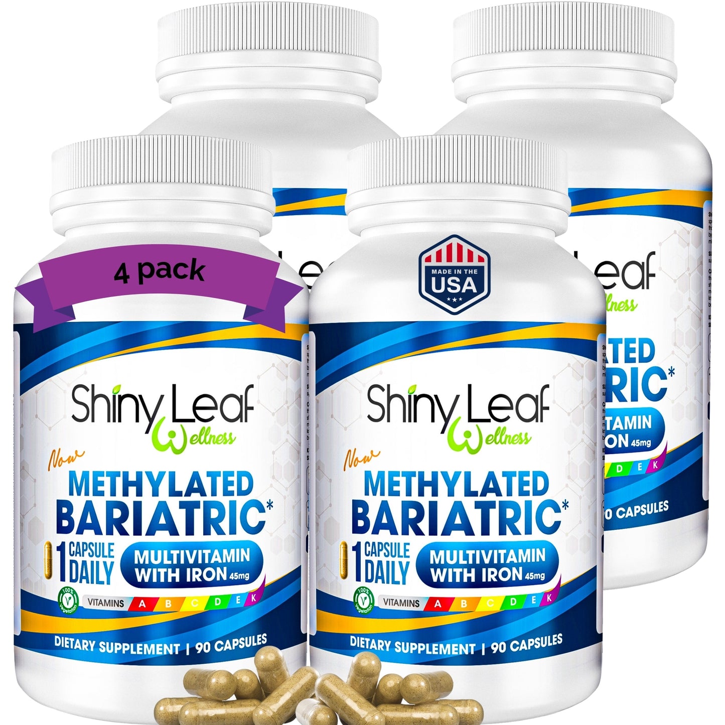 Methylated Bariatric Multivitamin with Iron Daily Capsules 45mg