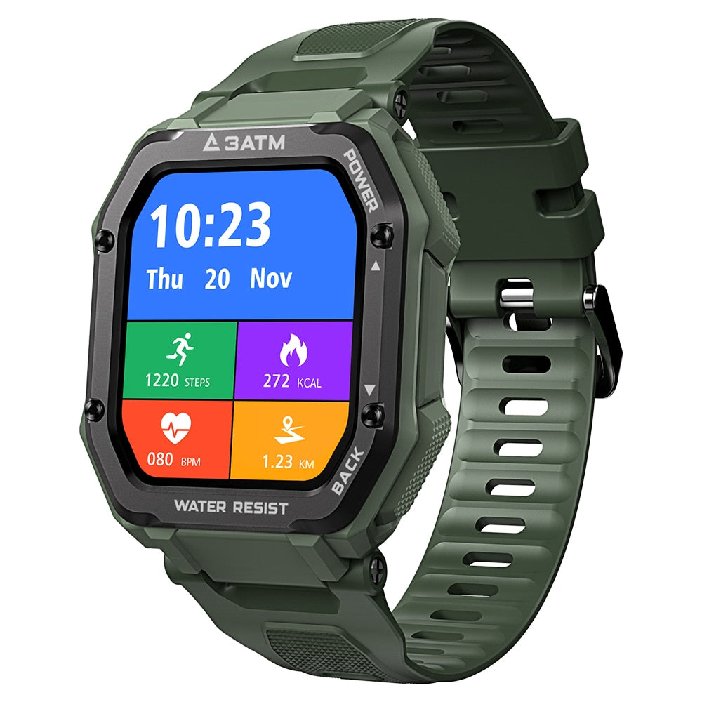 Rugged Smartwatch Waterproof Outdoor Sports Fitness Tracker