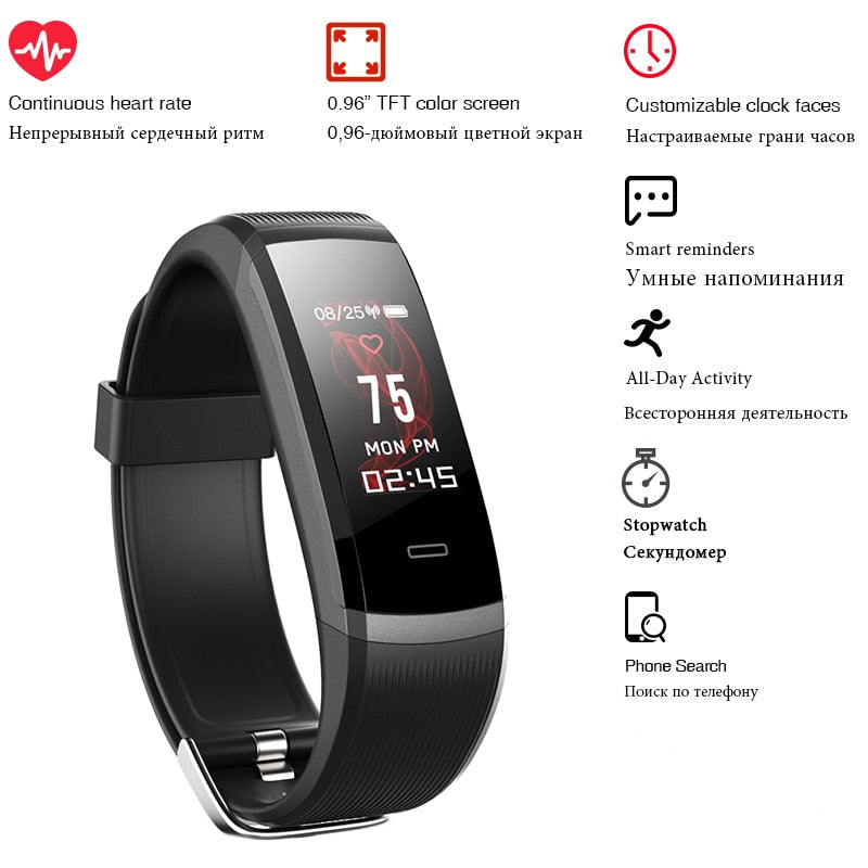 Sport Smartwatch Waterproof Color Screen Fitness Tracker