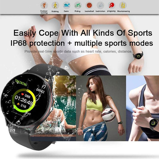 Smartwatch Heart Rate Blood Pressure Fitness Tracker iOS Android