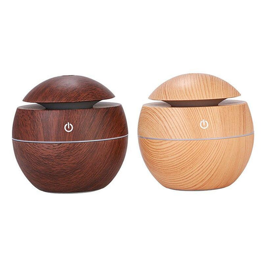 Ultrasonic Wood Aroma Diffuser LED Essential Oil Humidifier