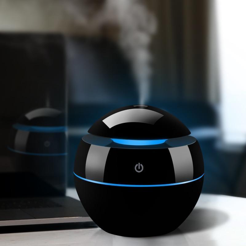 Ultrasonic Wood Aroma Diffuser LED Essential Oil Humidifier