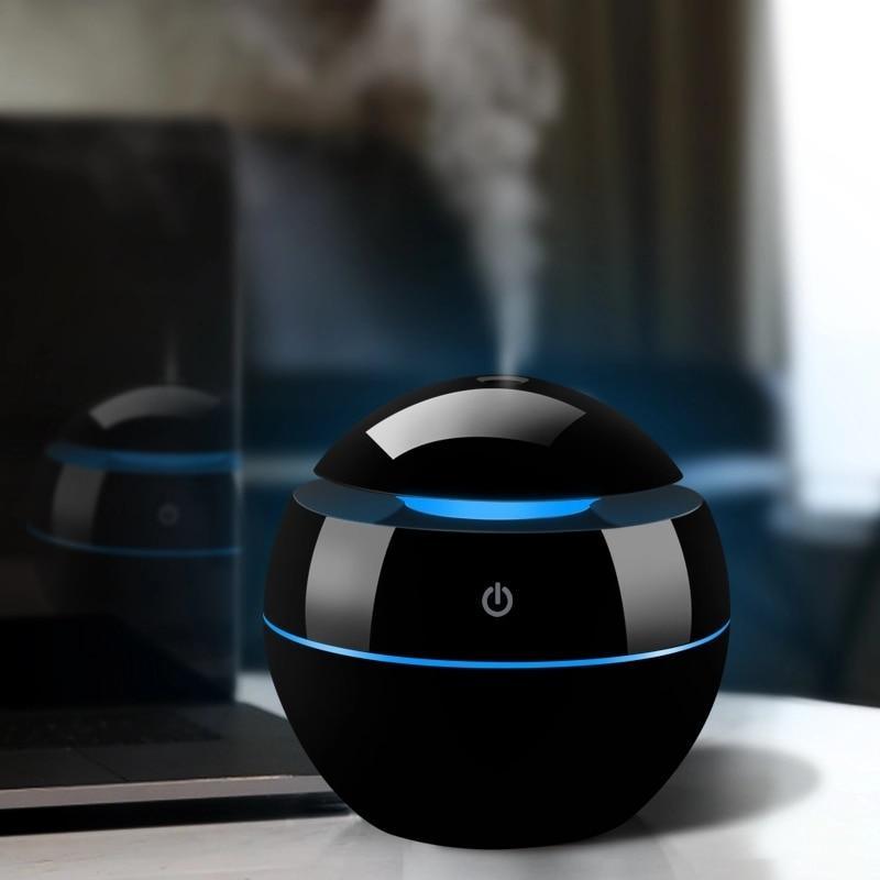 Ultrasonic Wood Aroma Diffuser LED Essential Oil Humidifier