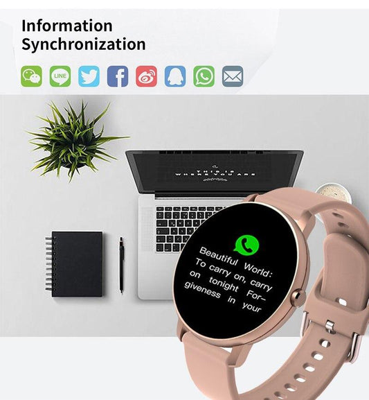 Fashion Fitness Smartwatch Waterproof Heart Rate Blood Pressure