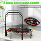 Zoshine 48-Inch Large Size Indoor Trampoline for Exercise Fitness Weight Loss Body Shaping Foldable Trampoline with Tension Rope