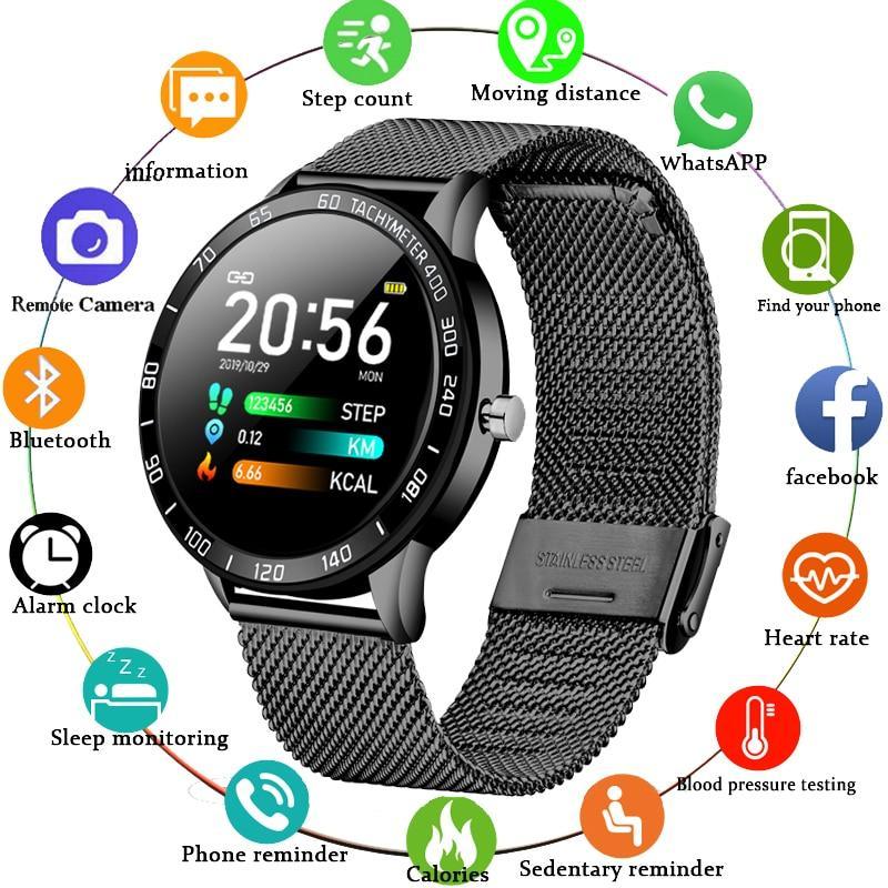 Luxury LED Smartwatch Heart Rate Fitness Tracker Sport Watch