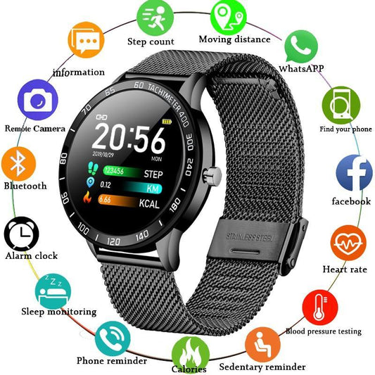 Luxury LED Smartwatch Heart Rate Fitness Tracker Sport Watch