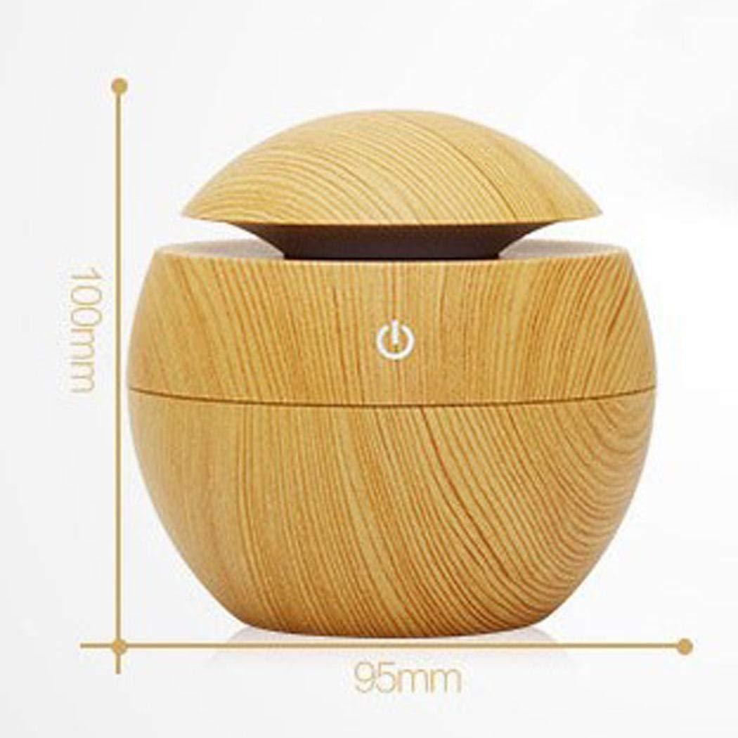 Ultrasonic Wood Aroma Diffuser LED Essential Oil Humidifier