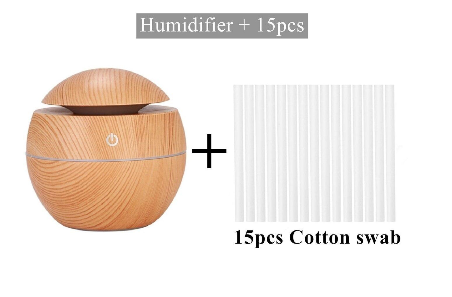 Ultrasonic Wood Aroma Diffuser LED Essential Oil Humidifier