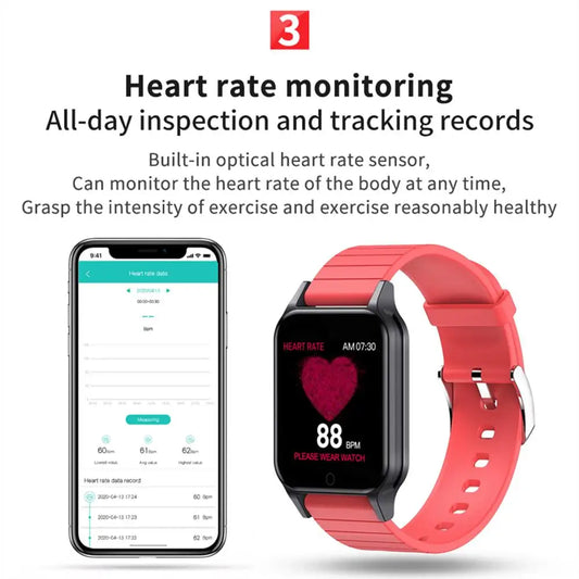 T96 Smartwatch Body Temperature Heart Rate Fitness Tracker