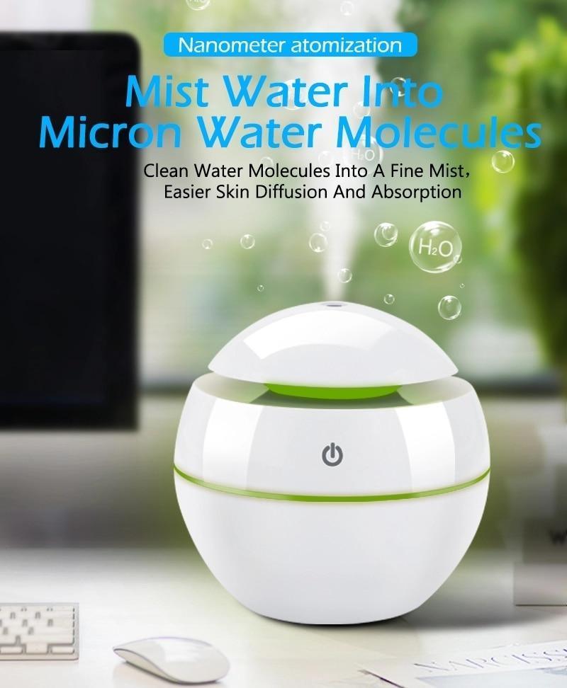 Ultrasonic Wood Aroma Diffuser LED Essential Oil Humidifier