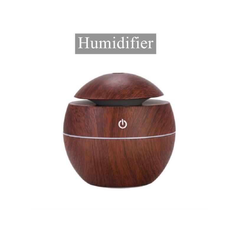 Ultrasonic Wood Aroma Diffuser LED Essential Oil Humidifier