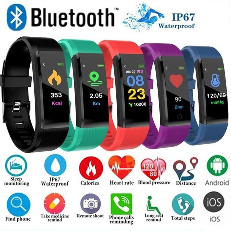 Smartwatch Heart Rate Blood Pressure Fitness Tracker Sport Watch