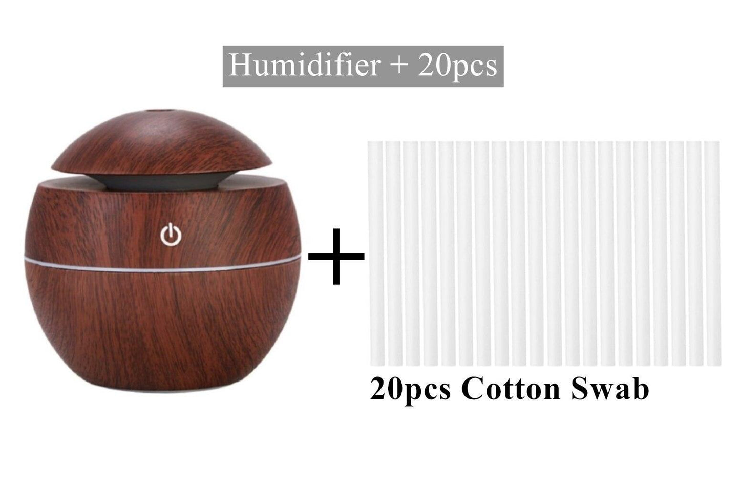 Ultrasonic Wood Aroma Diffuser LED Essential Oil Humidifier