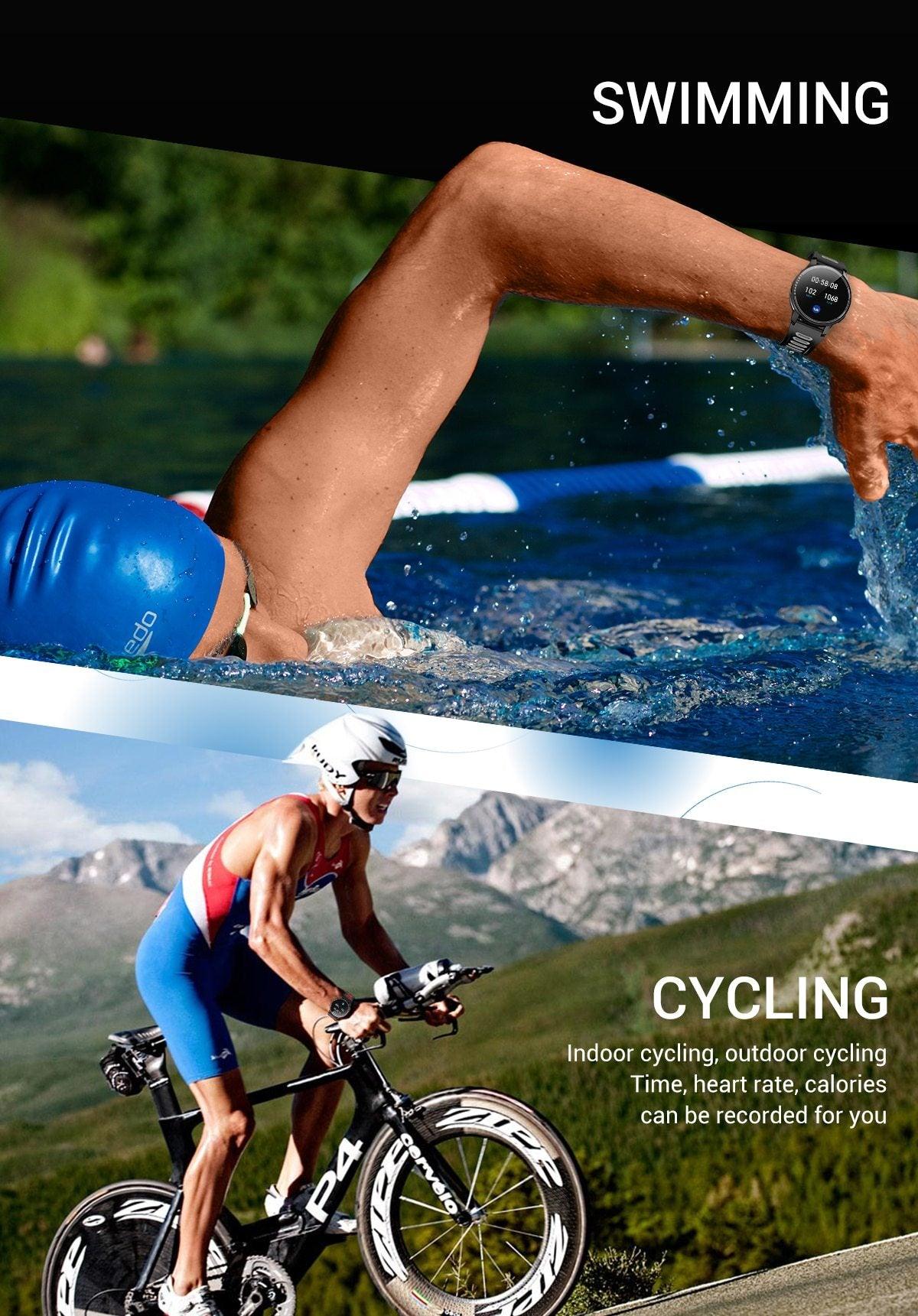 Professional Smartwatch IP68 Waterproof Fitness Tracker Heart Rate
