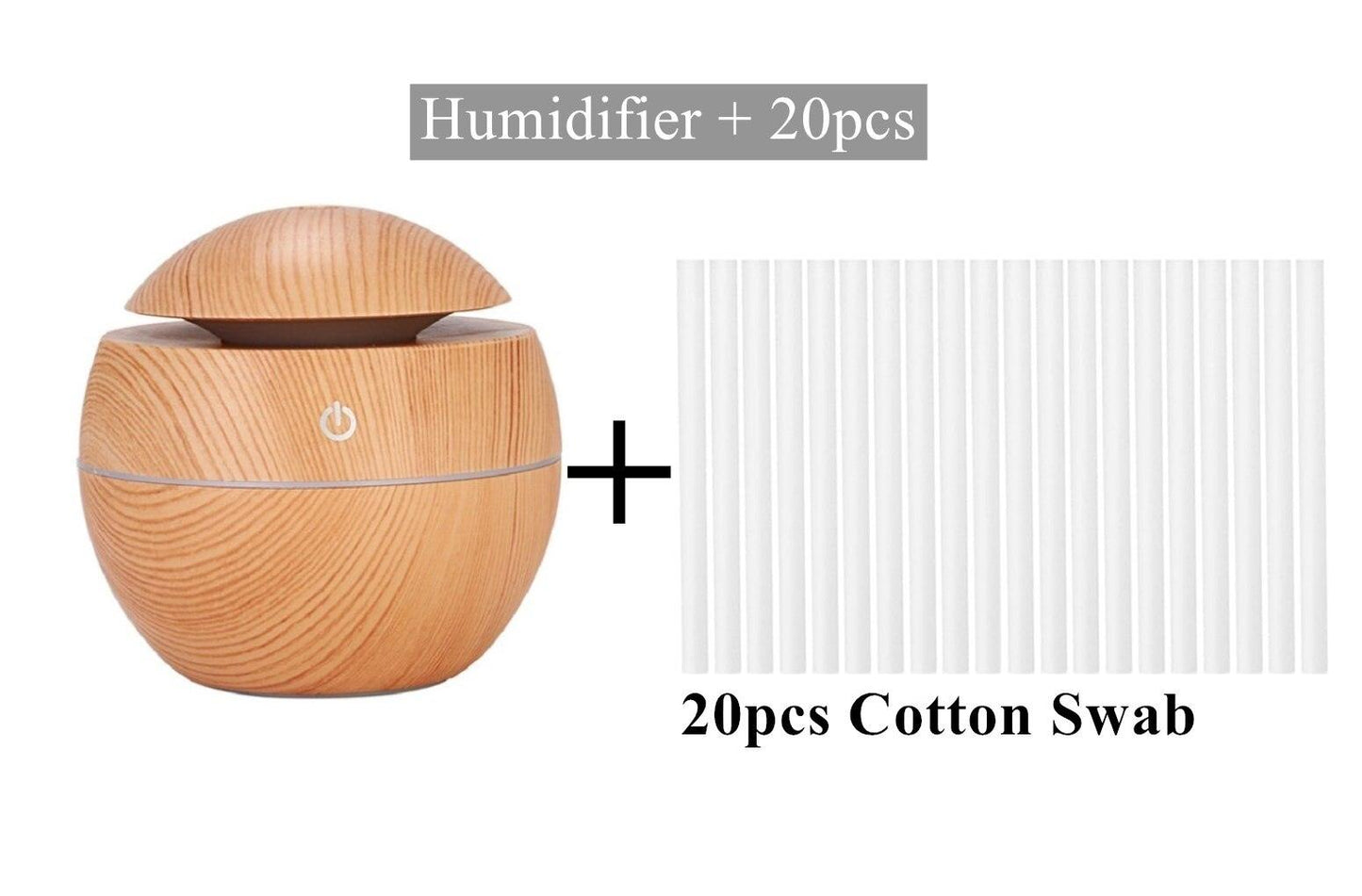Ultrasonic Wood Aroma Diffuser LED Essential Oil Humidifier