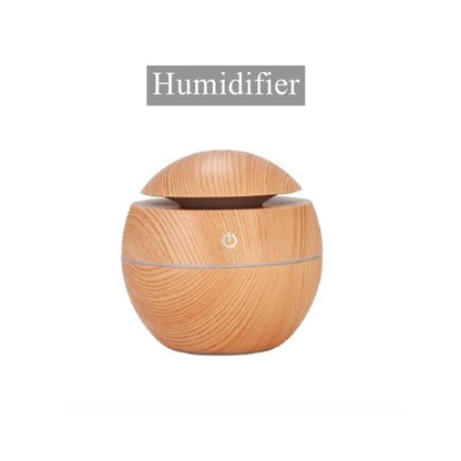 Ultrasonic Wood Aroma Diffuser LED Essential Oil Humidifier