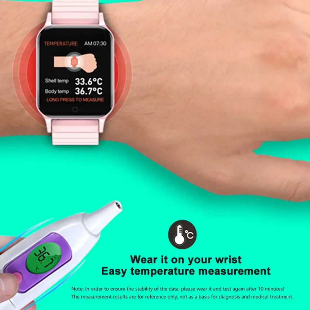 T96 Smartwatch Body Temperature Heart Rate Fitness Tracker