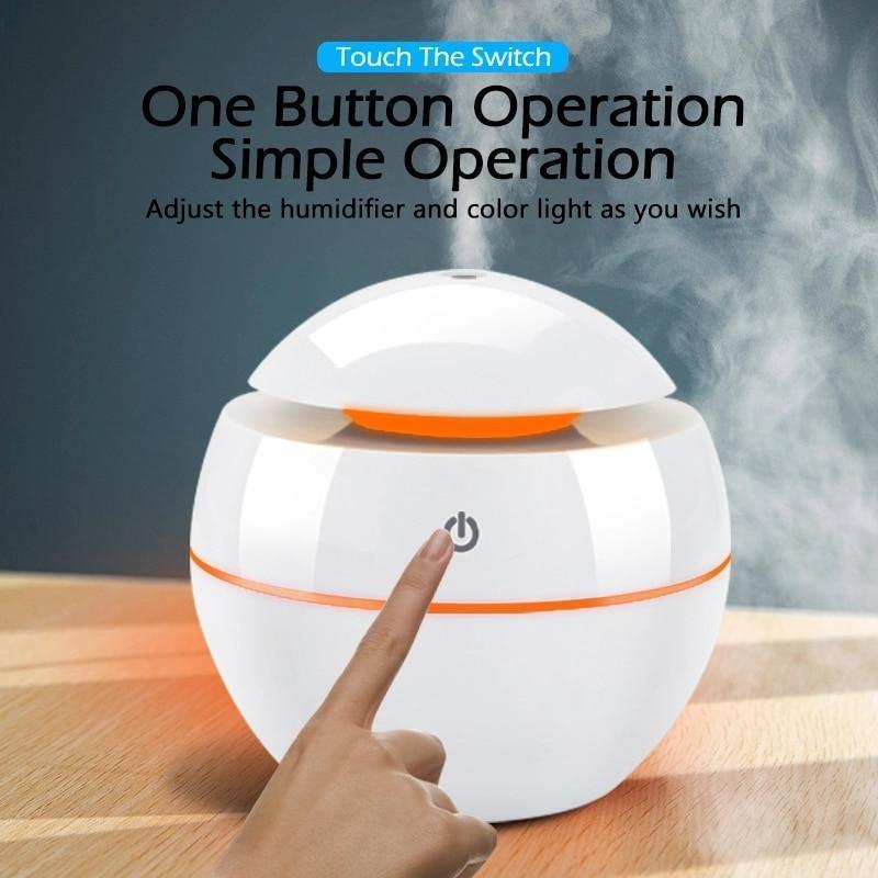 Ultrasonic Wood Aroma Diffuser LED Essential Oil Humidifier