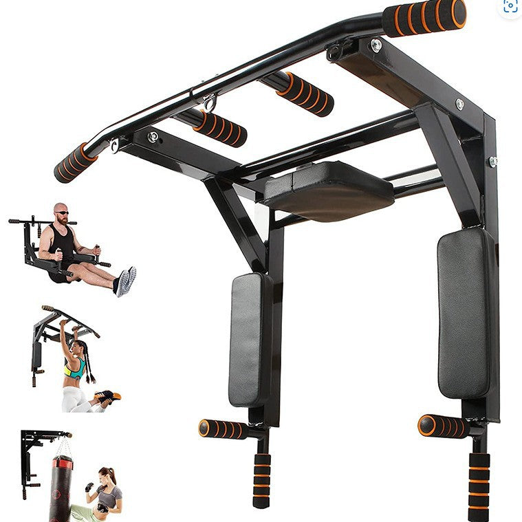 Wall Mounted Pull Up Bar Sandbag Rack Fitness