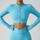 3-Piece Seamless Yoga Set – Jacket, Bra & Leggings