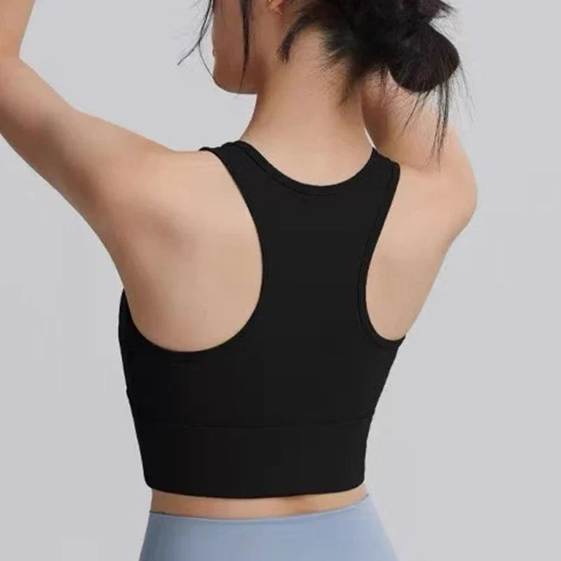 Women's Shock-Absorbing Sports Vest: High-Support Running Bra