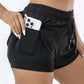 Two Layer  Moisture Wicking Sports Shorts