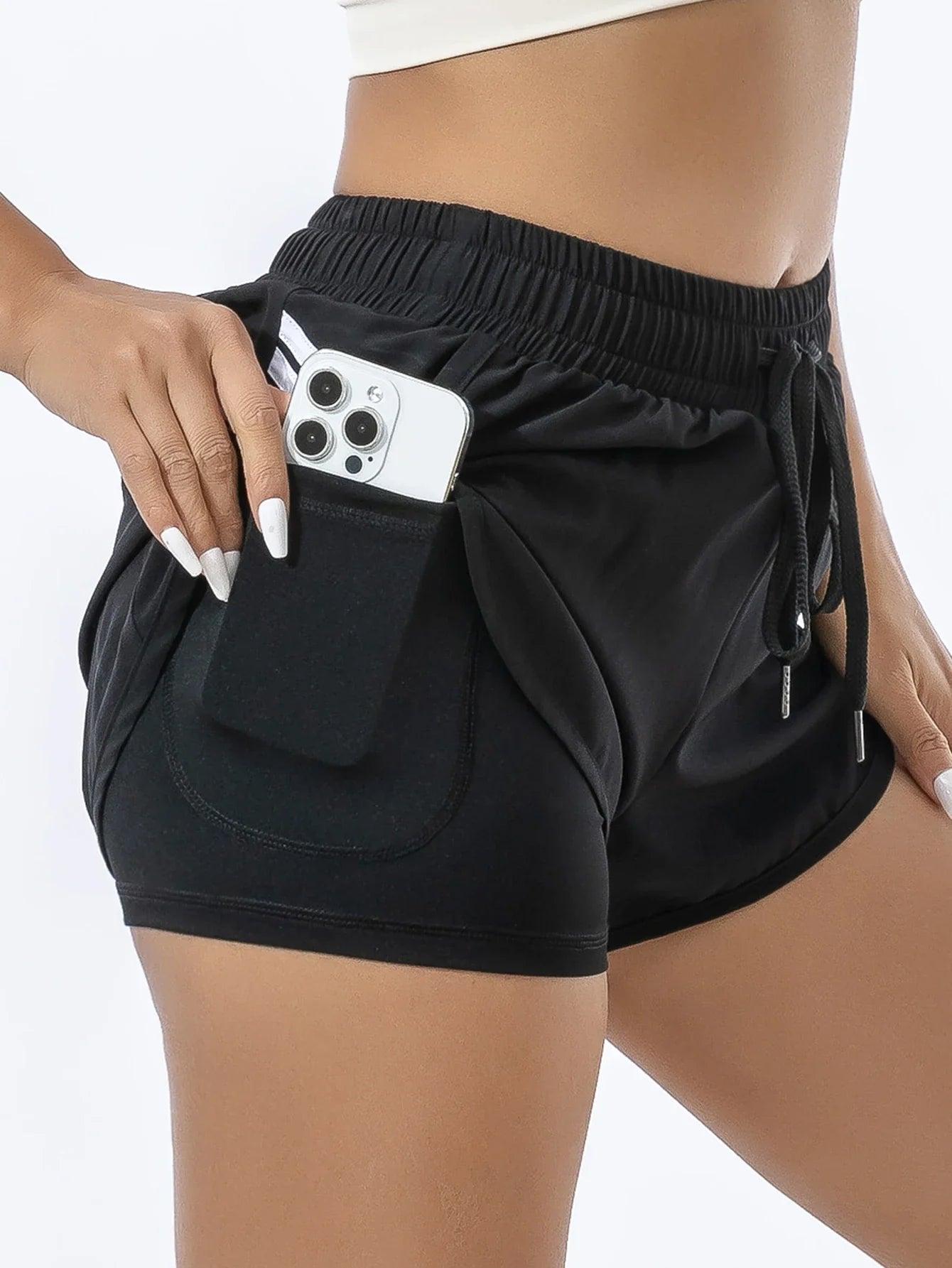 Two Layer  Moisture Wicking Sports Shorts