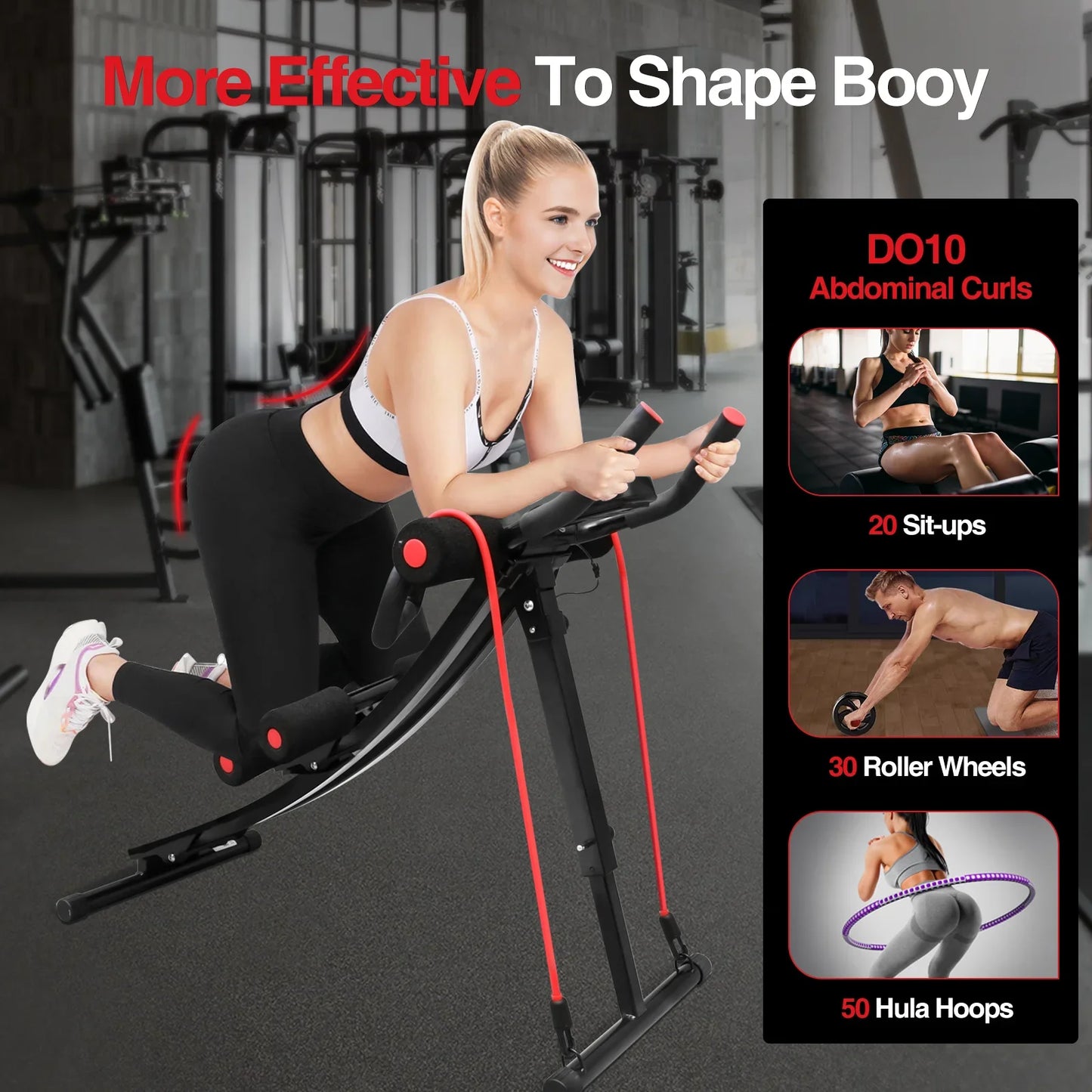 Foldable Ab Machine Core Trainer Home Gym