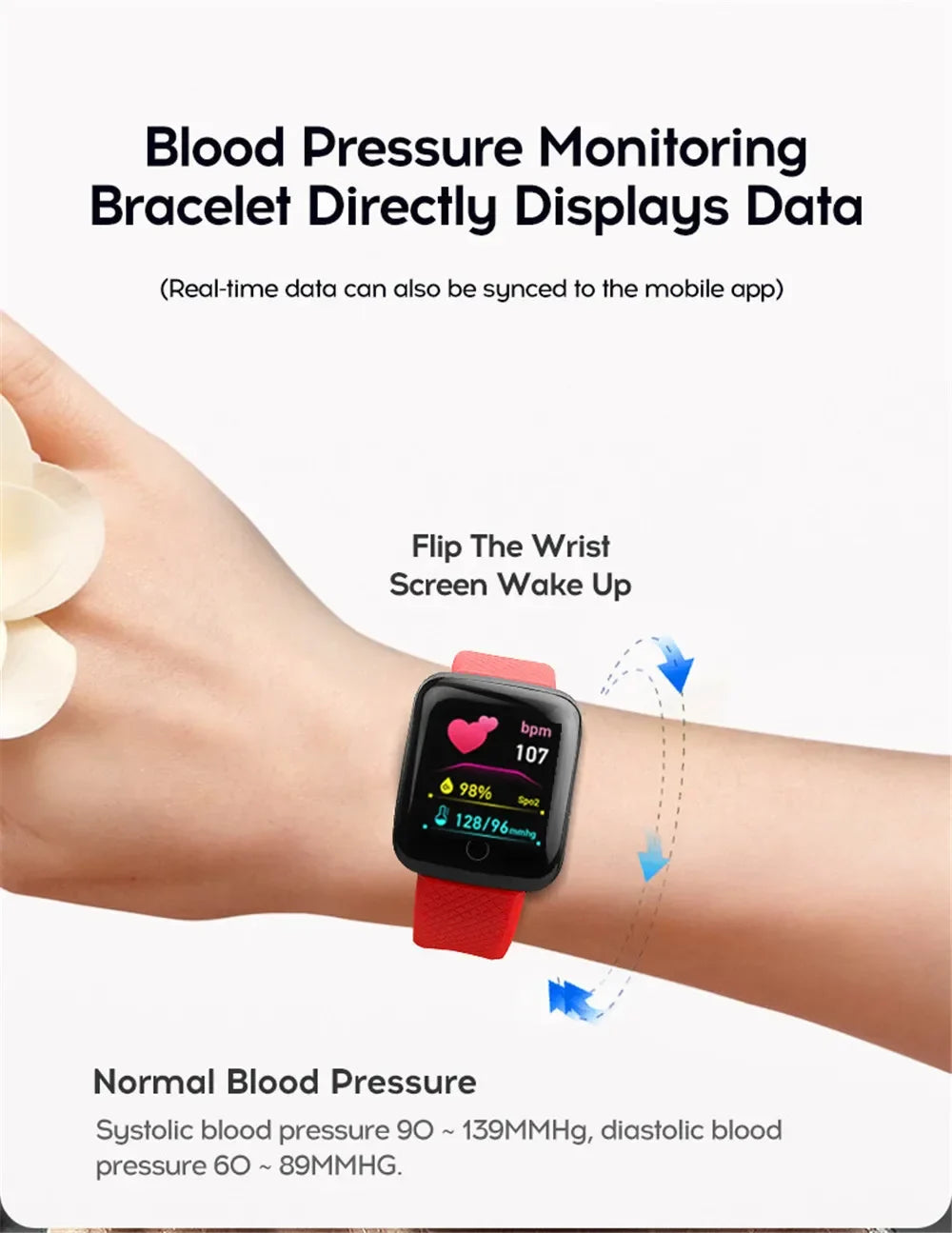 D13 Smartwatch Multifunction Fitness Tracker Step Calorie Watch