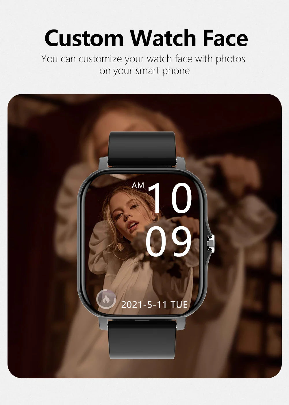 D13 Smartwatch Multifunction Fitness Tracker Step Calorie Watch