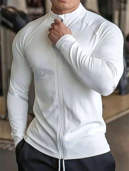 Men Compression Sports Jacket Quick Dry Gym Running Wear