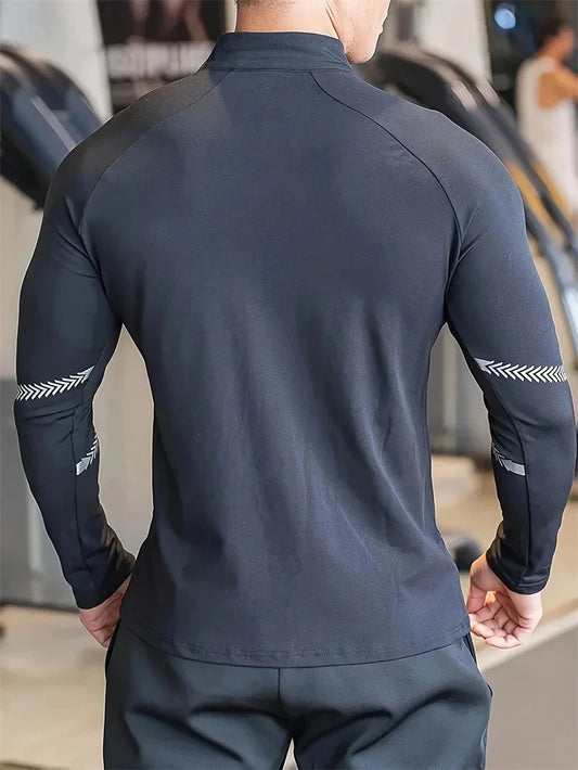Men Compression Sports Jacket Quick Dry Gym Running Wear