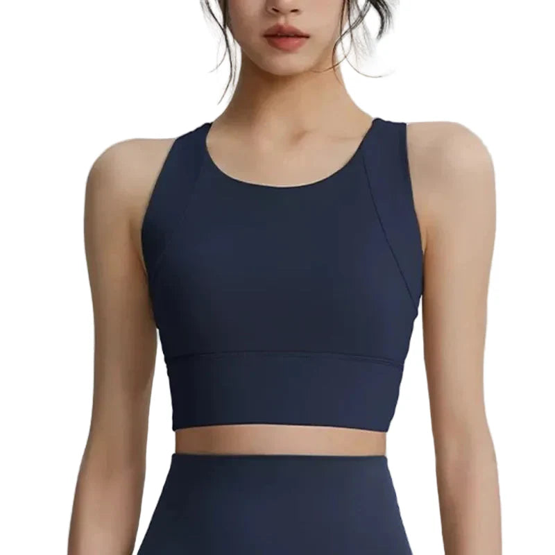 Women's Shock-Absorbing Sports Vest: High-Support Running Bra
