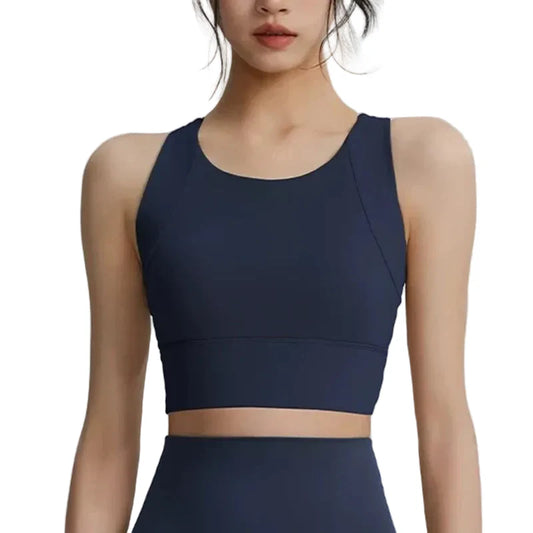 Women's Shock-Absorbing Sports Vest: High-Support Running Bra