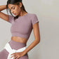 Breathable Short Sleeve Sport Top for Women