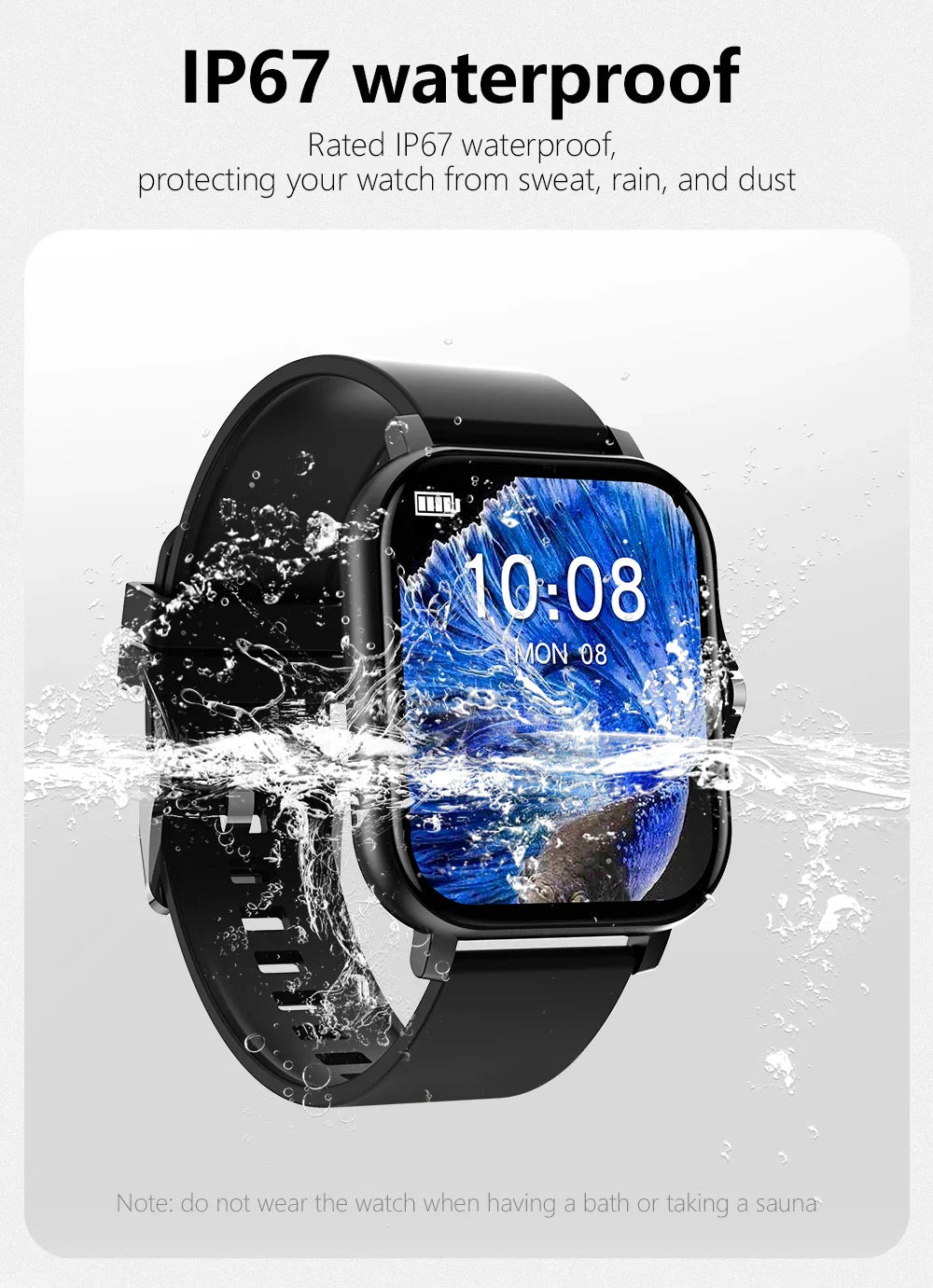 D13 Smartwatch Multifunction Fitness Tracker Step Calorie Watch